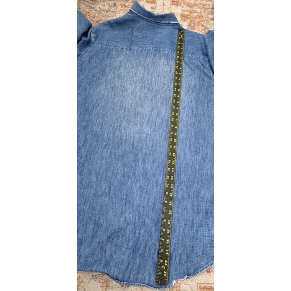 Frank & Eileen Mary Classic Shirt Dress  Vintage Wash Famous Denim Blue Size L - Picture 7 of 7